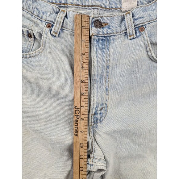 Vintage Levis 560 Jeans Mens 33x32 Light Wash Distressed Tapered Leg USA 90s Y2K - Picture 8 of 16